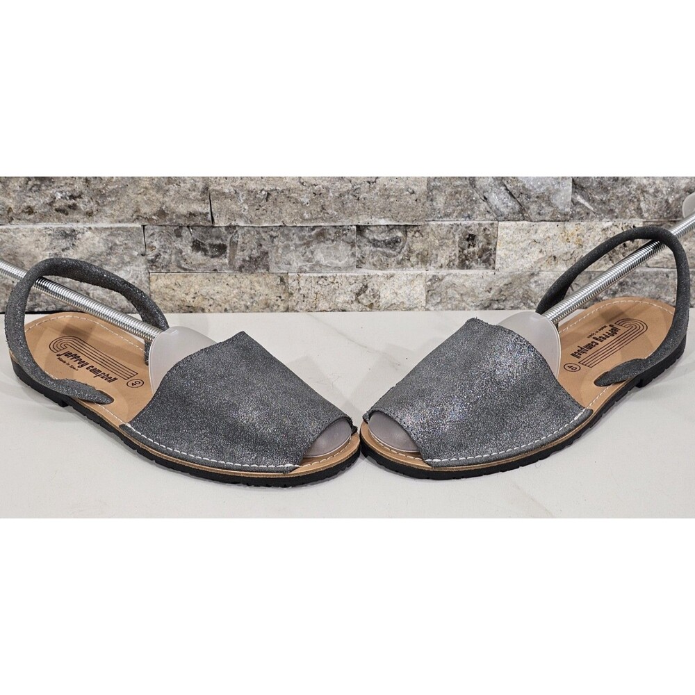 Jeffrey Campbell Ibiza Slingback Sandals Gray Nubuck Flats Women's 40 | US 9-9.5 - Picture 10 of 12